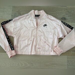 Nike Satin Cropped Bomber Jacket